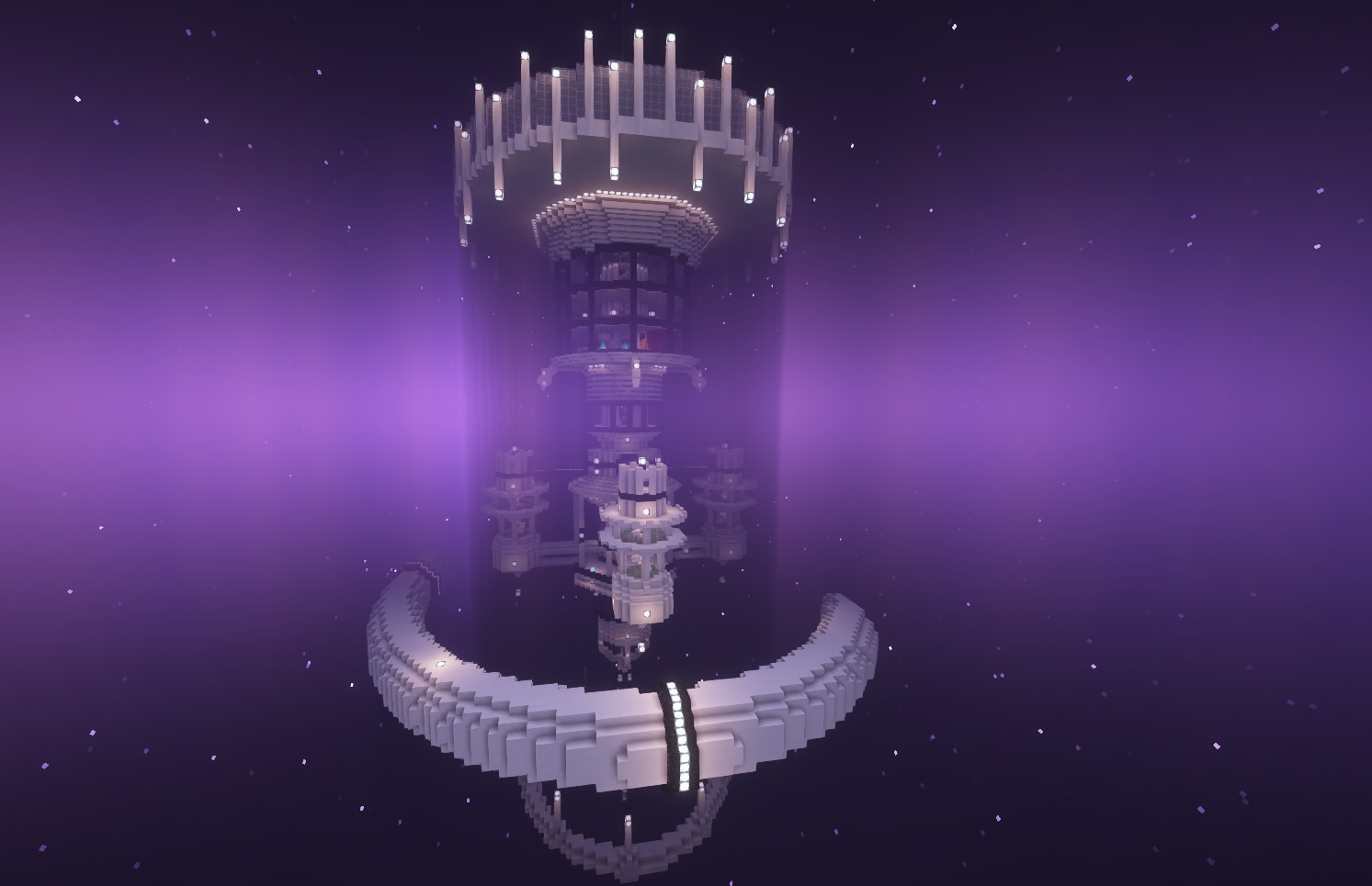 A community build event with floating lanterns